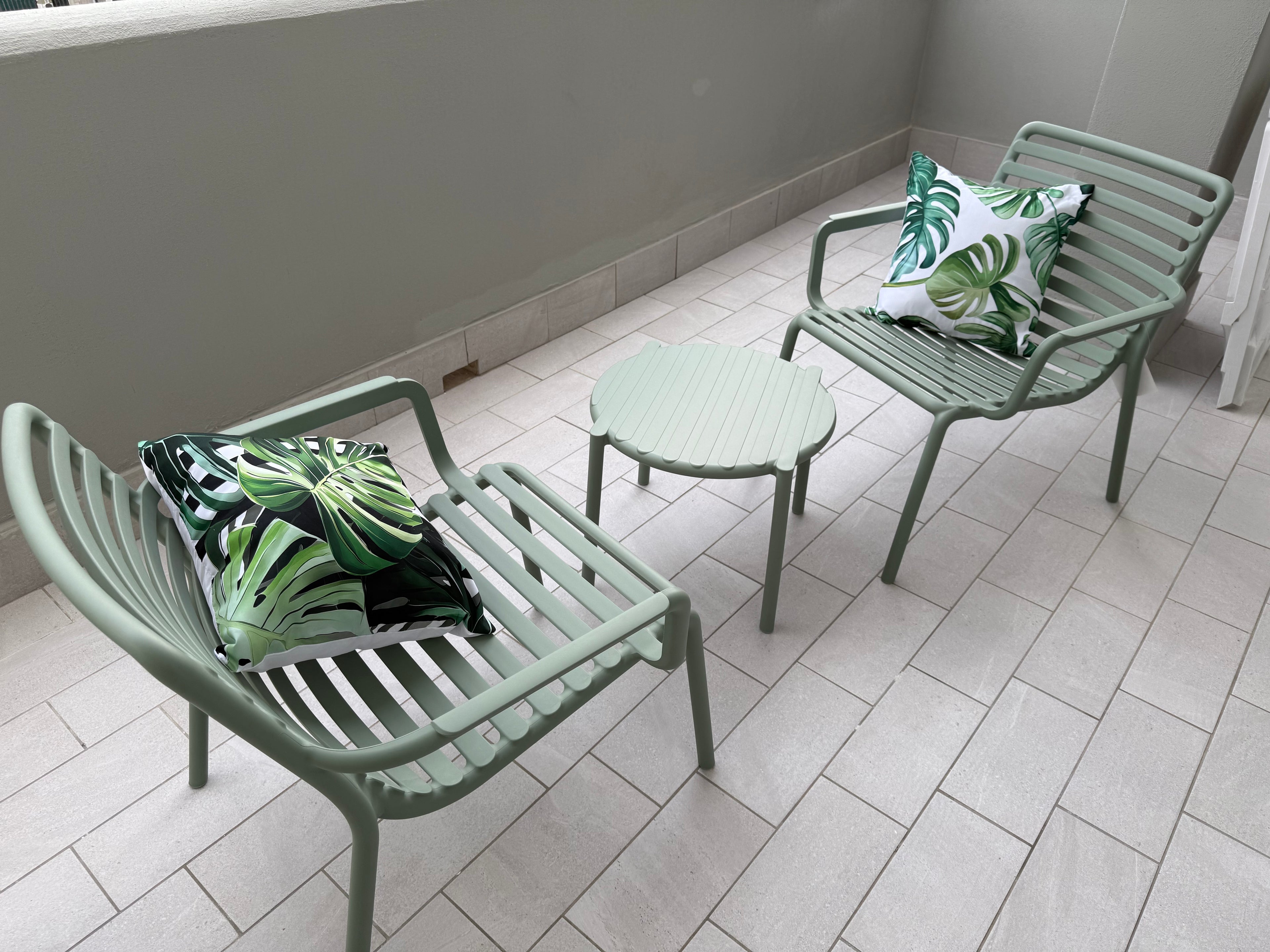 NARDI SET DOGA RELAX 2 POLTRONE + TAVOLINO DOGA MENTA