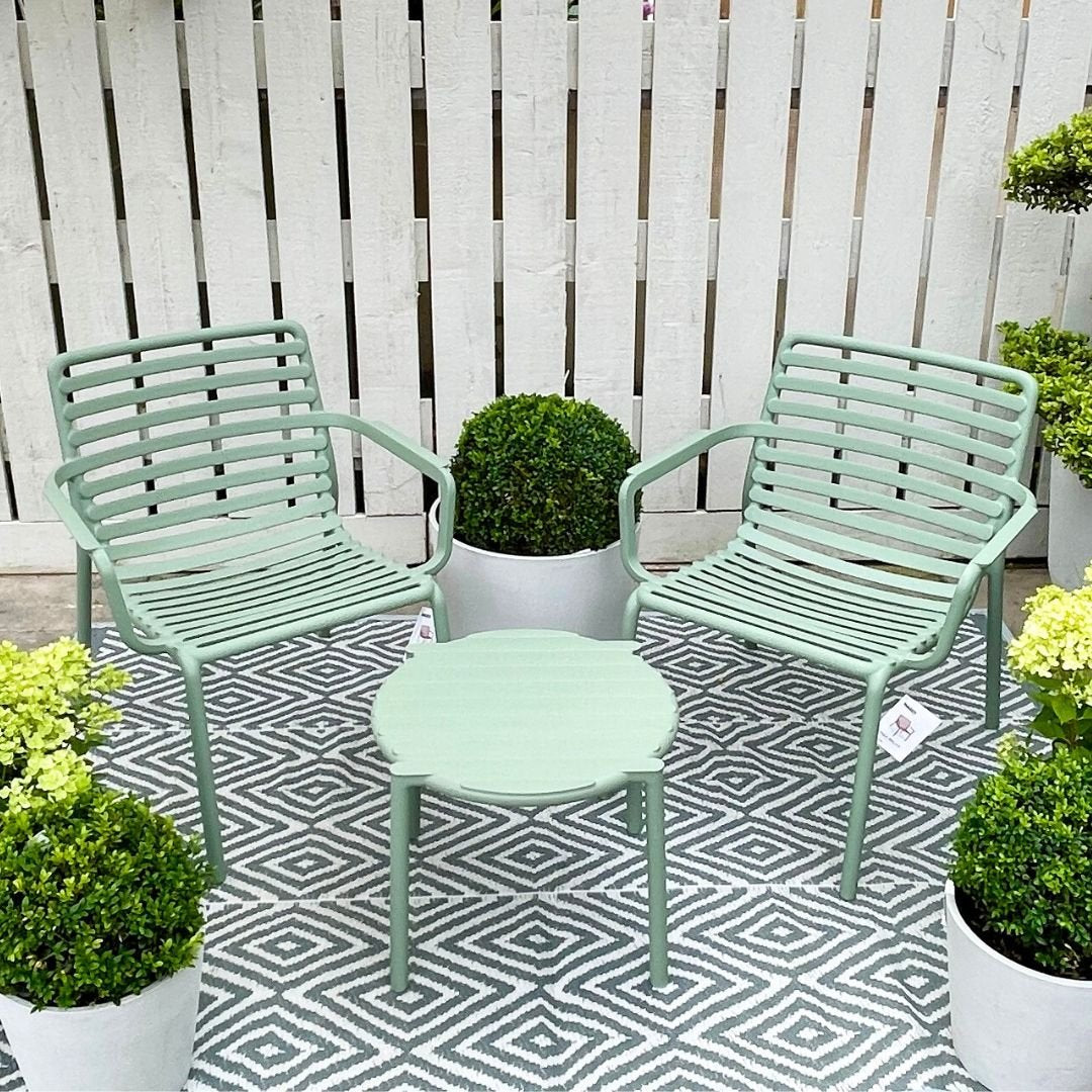 NARDI SET DOGA RELAX 2 POLTRONE + TAVOLINO DOGA MENTA