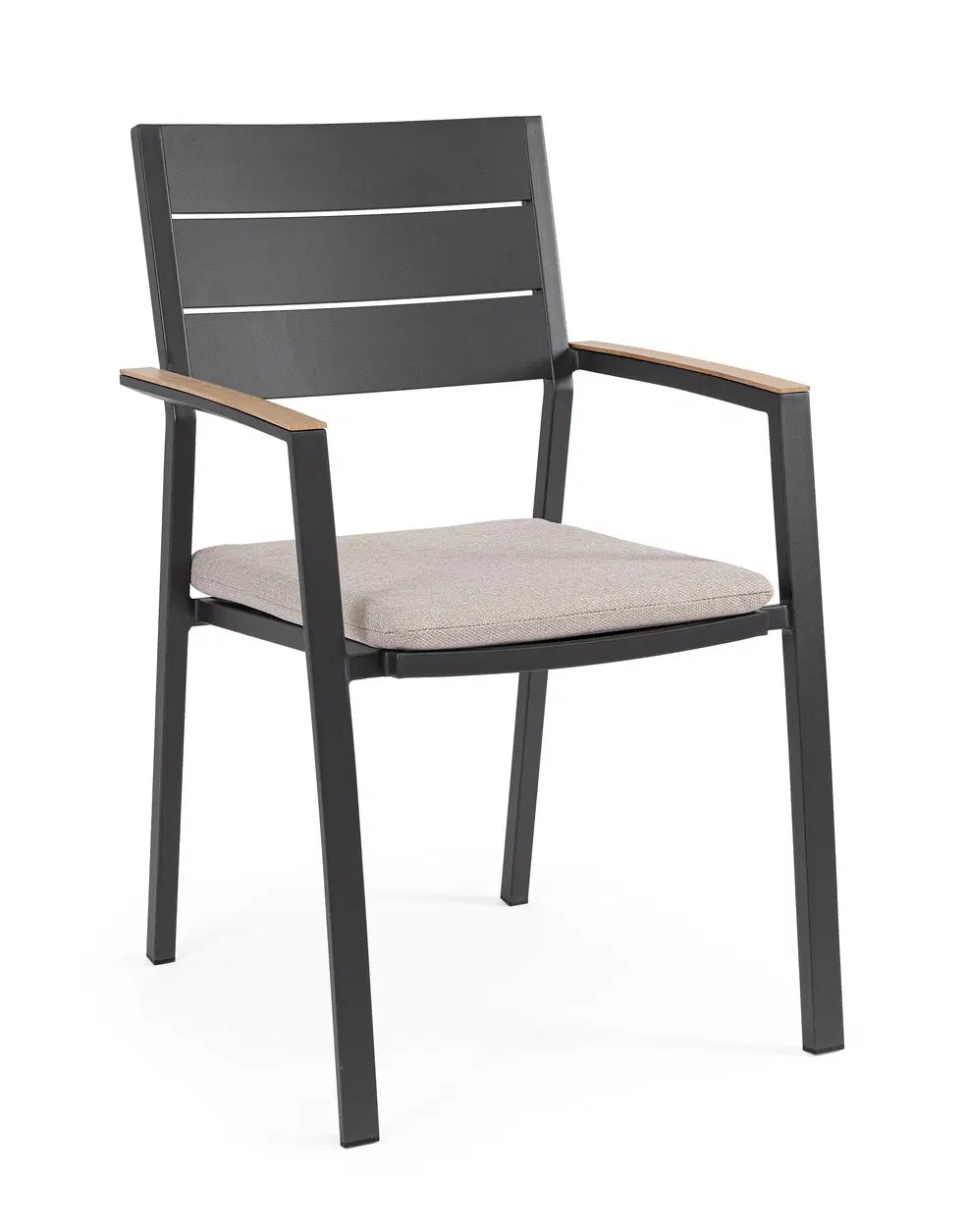 BIZZOTTO SEDIA CON BRACCIOLI  ZELMAR ANTRACITE YK13