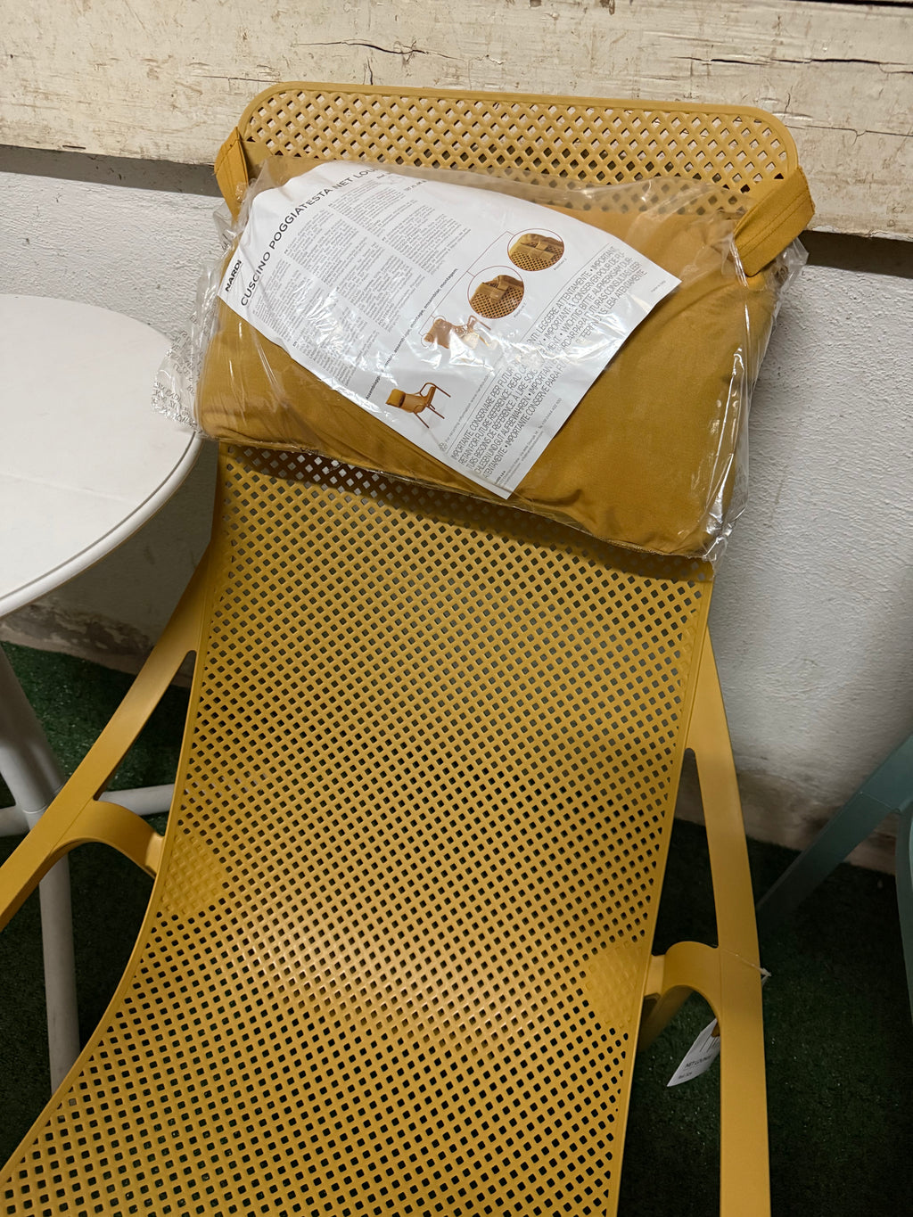 NARDI SEDIA NET RELAX CON CUSCINO SENAPE