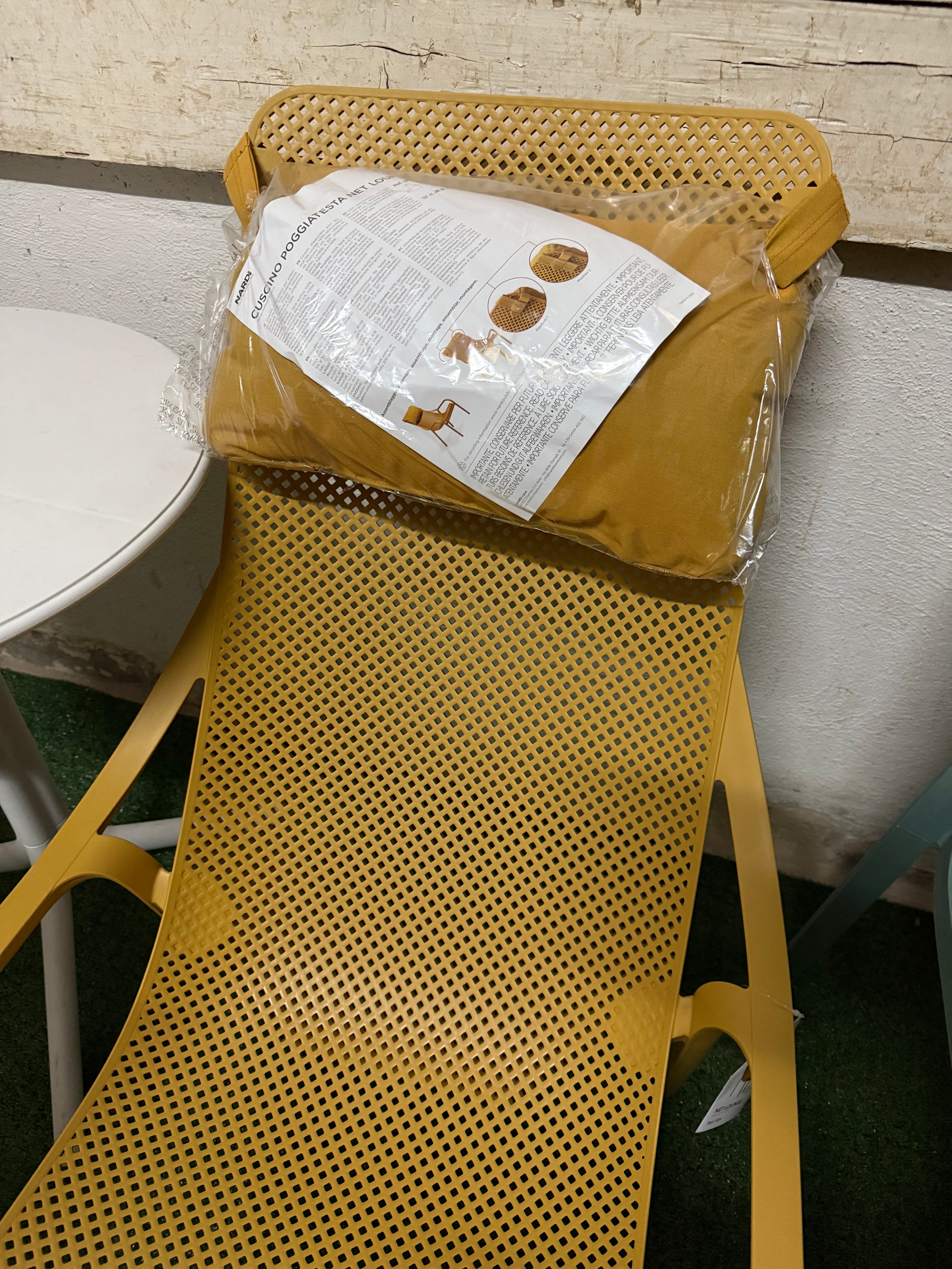 NARDI SEDIA NET RELAX CON CUSCINO SENAPE