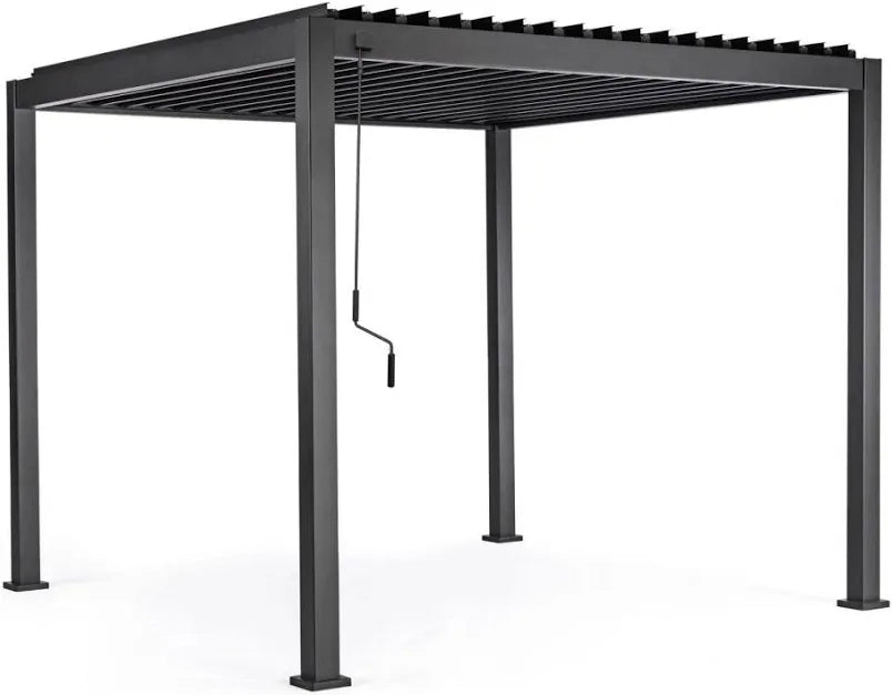 PERGOLA BIOCLIMATICA PALMAS 3x3 ANTRACITE FERRO/ALLUMINIO