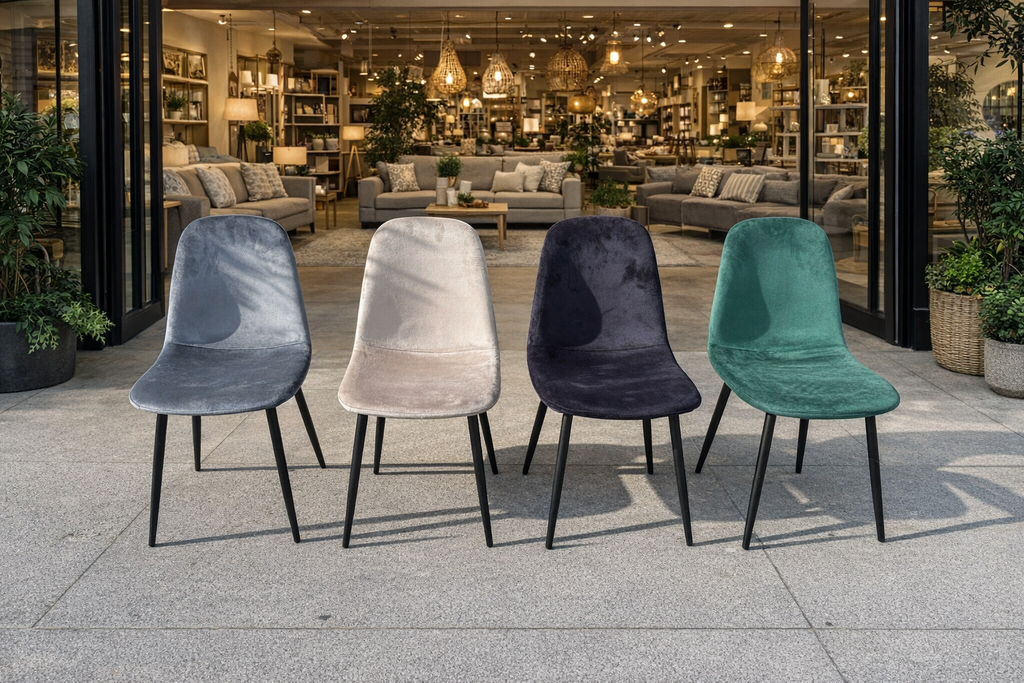 SEDIA BECKY VELLUTO 4 COLORI