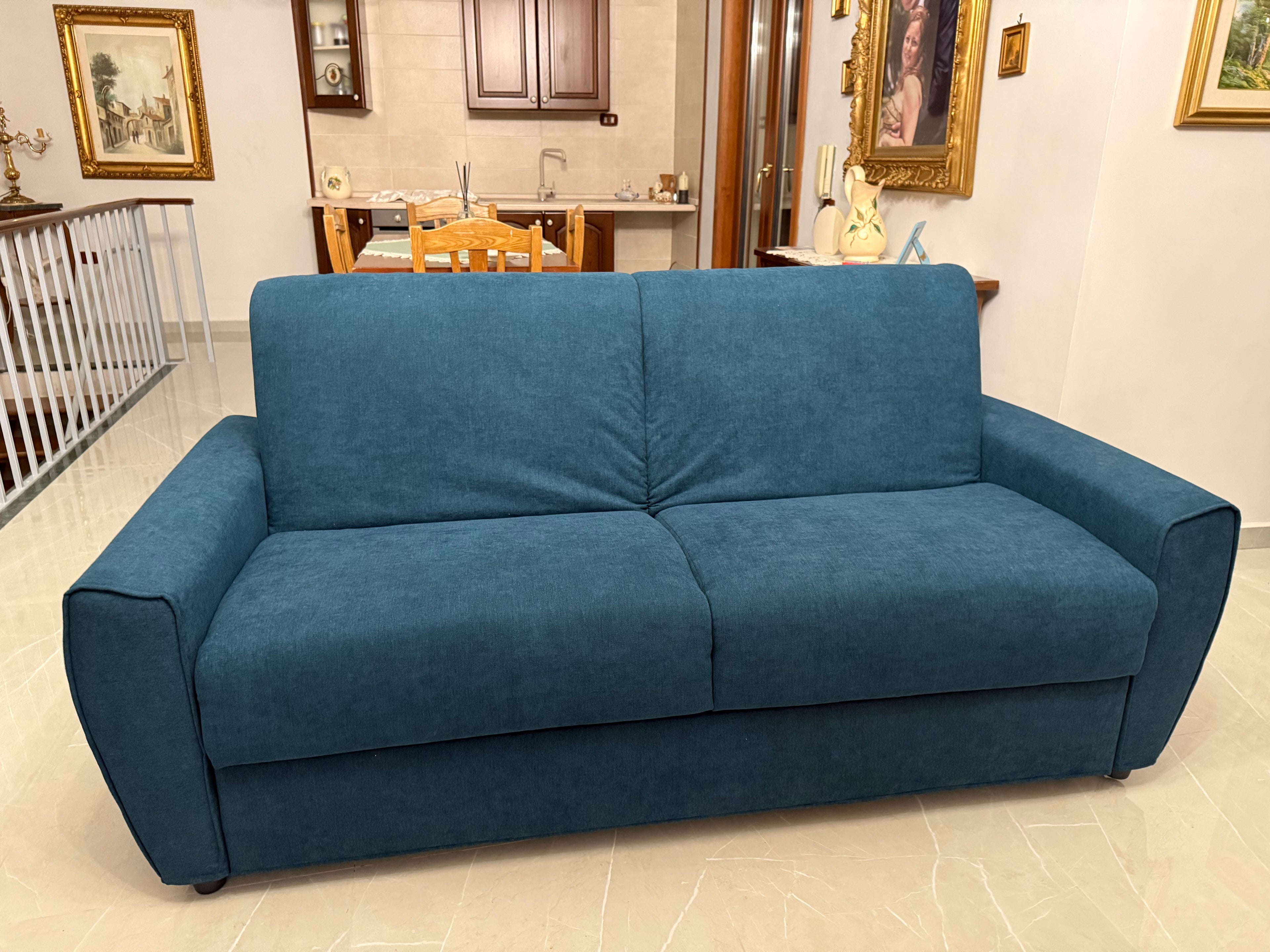 DIVANO LETTO SFODERABILE CON MATERASSO IN MEMORY