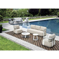 SALOTTO MONACO - ALU BIANCO - CUSCINI ALTI BEIGE