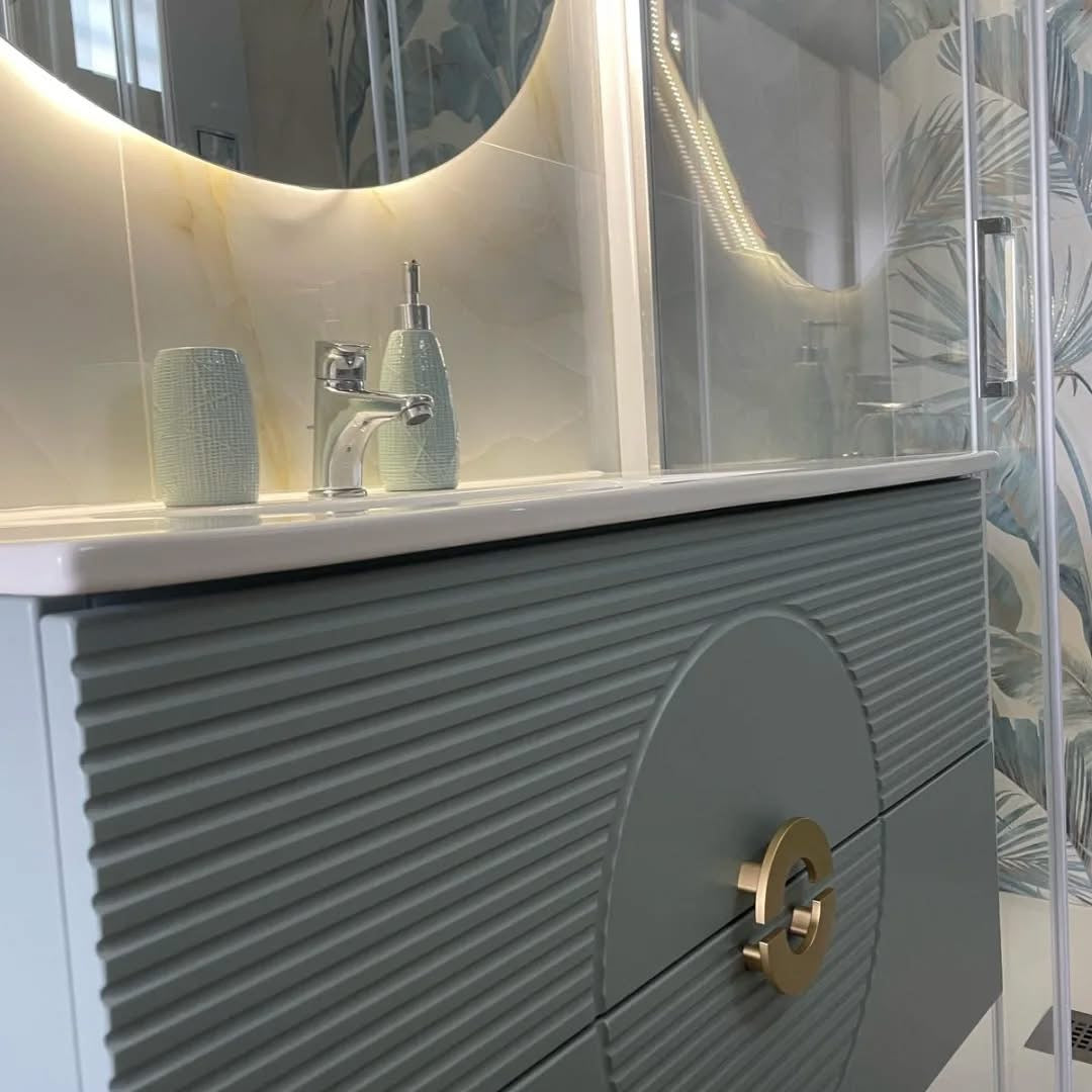 MOBILE BAGNO CANNETTATO CELESTE CM 100 CLEA