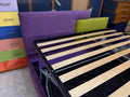 LETTO CONTENITORE DUO TESSUTO BICOLORE 160x190