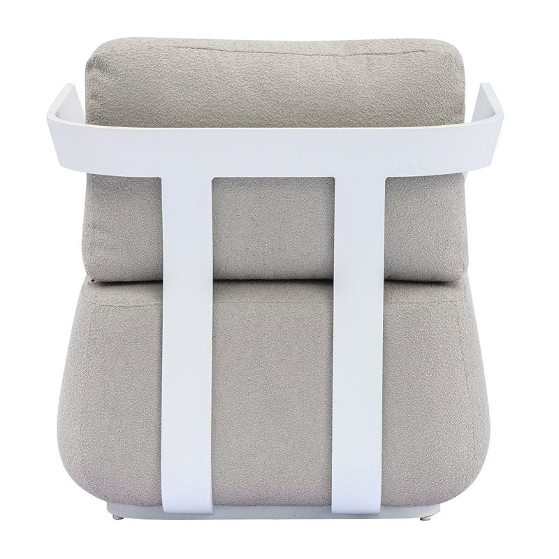 SALOTTO MONACO - ALU BIANCO - CUSCINI ALTI BEIGE