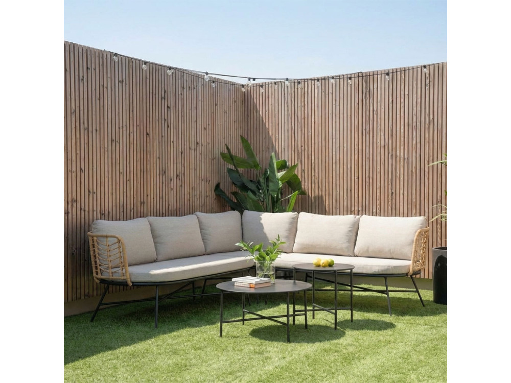 SET CORNER POLYRATTAN