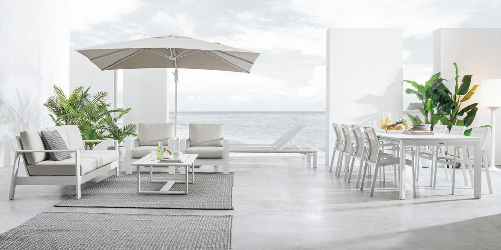 BIZZOTTO TAVOLO IN ALLUMINIO 200/300X110 BIANCO CX21-KONNOR