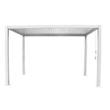 PERGOLA BIOCLIMATICA PALMAS 3X4 M BIANCA IN ALLUMINIO – TETTO CON LAMELLE ORIENTABILI