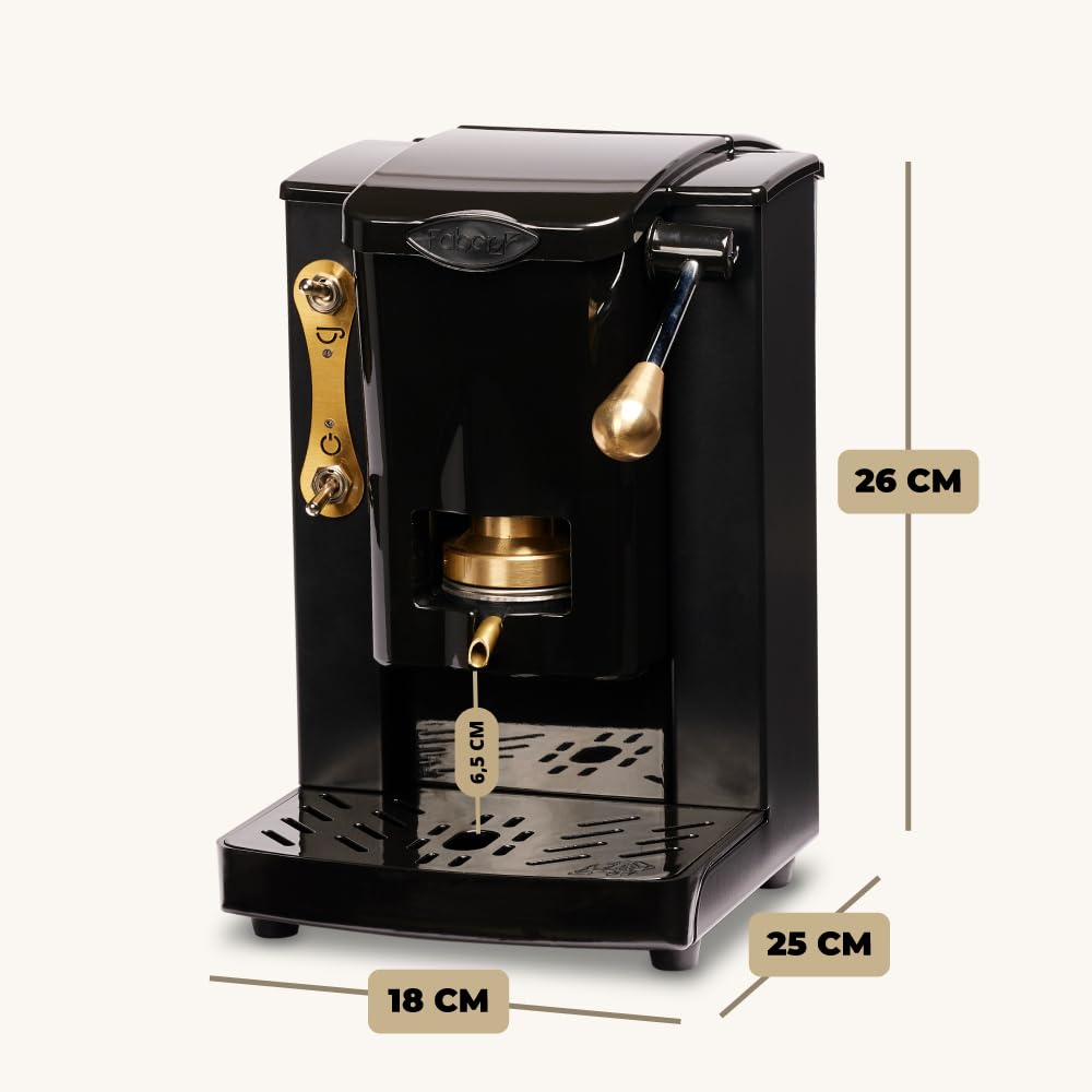 FABER MACCHINA DA CAFFE' A CIALDE PICCOLA SLOT BRASS EDIT. TOTAL BLACK