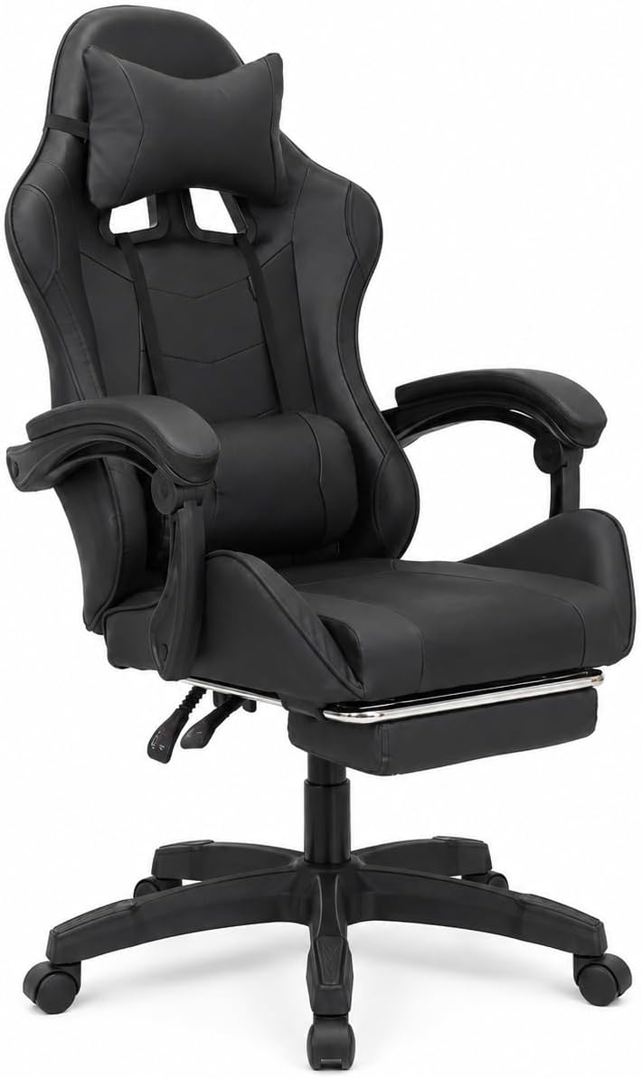 SEDIA GAMING SEDUTA E SCHIENALE IMBOTTITA NERO