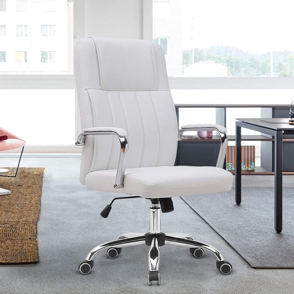 POLTRONA XENO  DIREZIONALE IMBOTTITA CON SEDUTA ERGONOMICA BIANCO