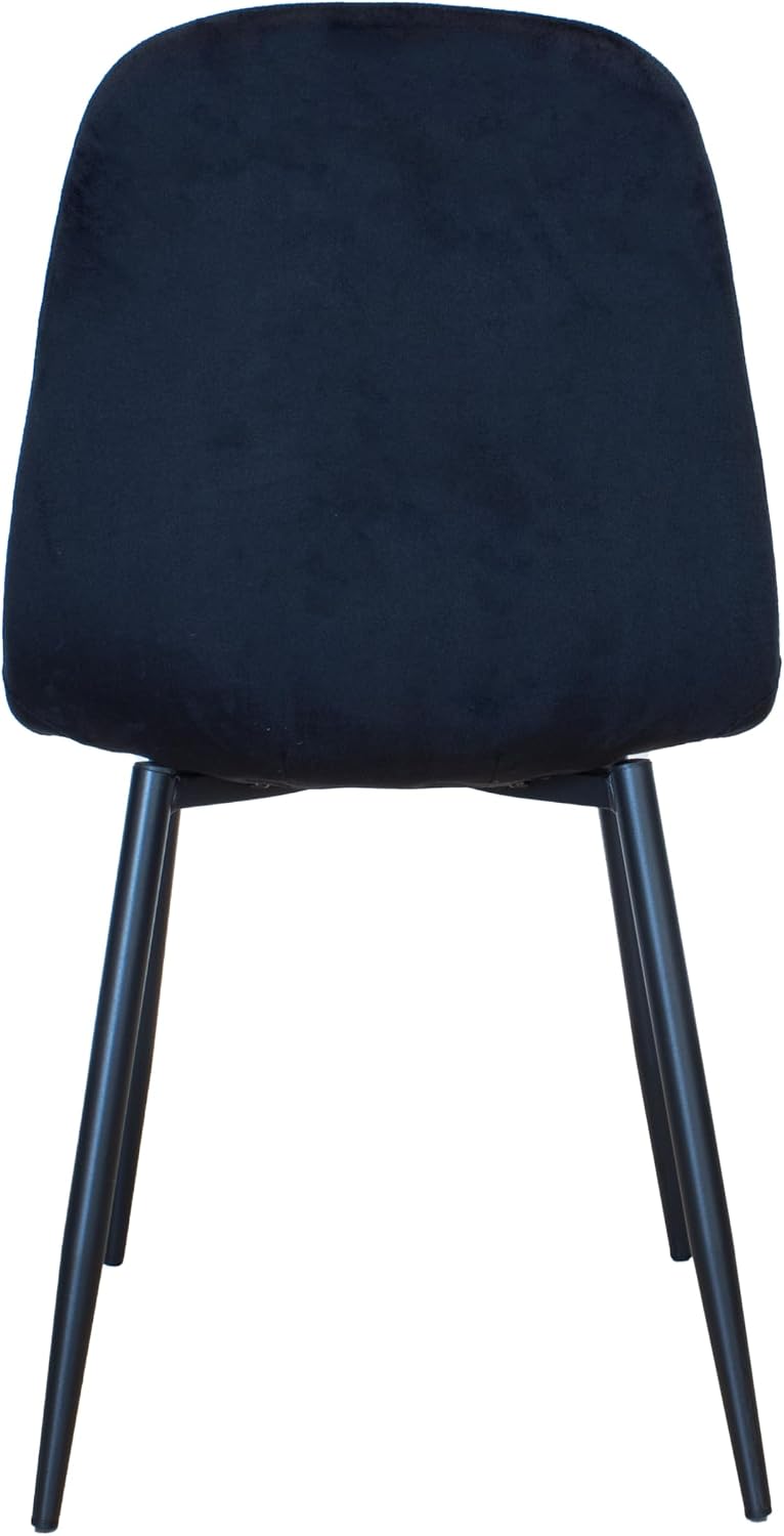 SEDIA BECKY VELLUTO NERO CONFEZIONE DA 4