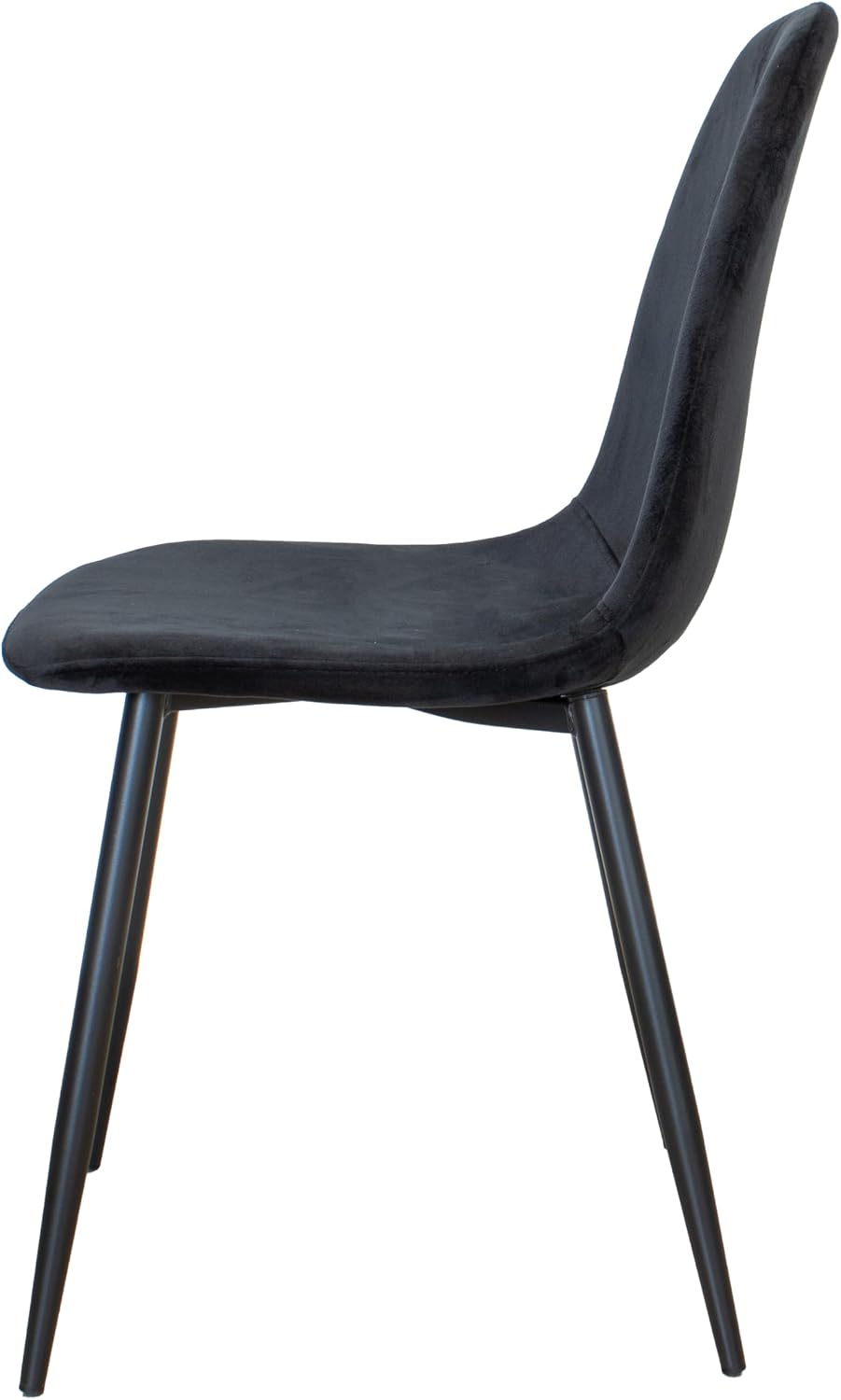 SEDIA BECKY VELLUTO NERO CONFEZIONE DA 4