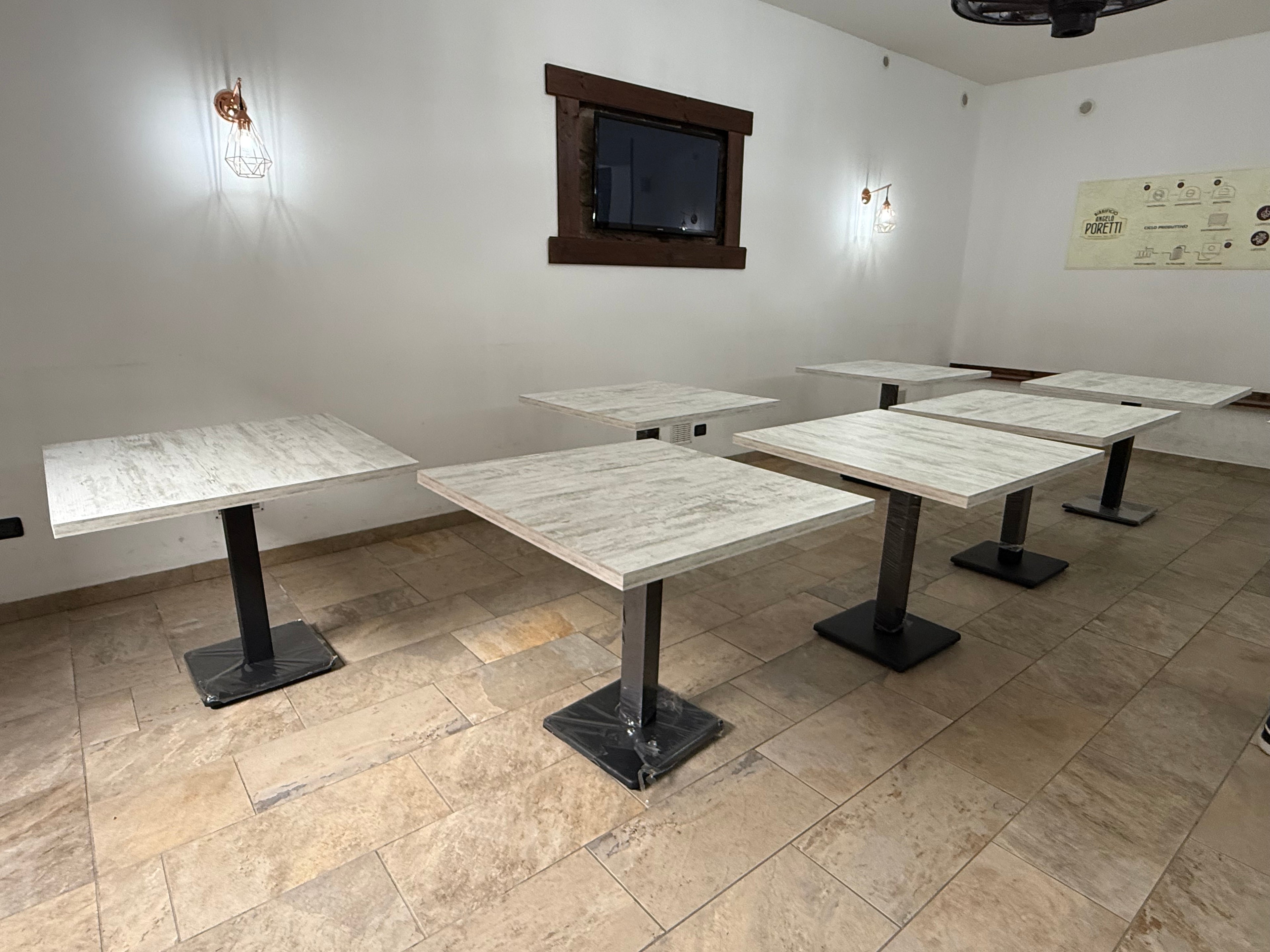TAVOLO BAR RISTORANTE 90x90 PIANO SHABBY