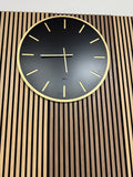 OROLOGIO LACCATO NERO FOGLIA RAME ART.600.NR
