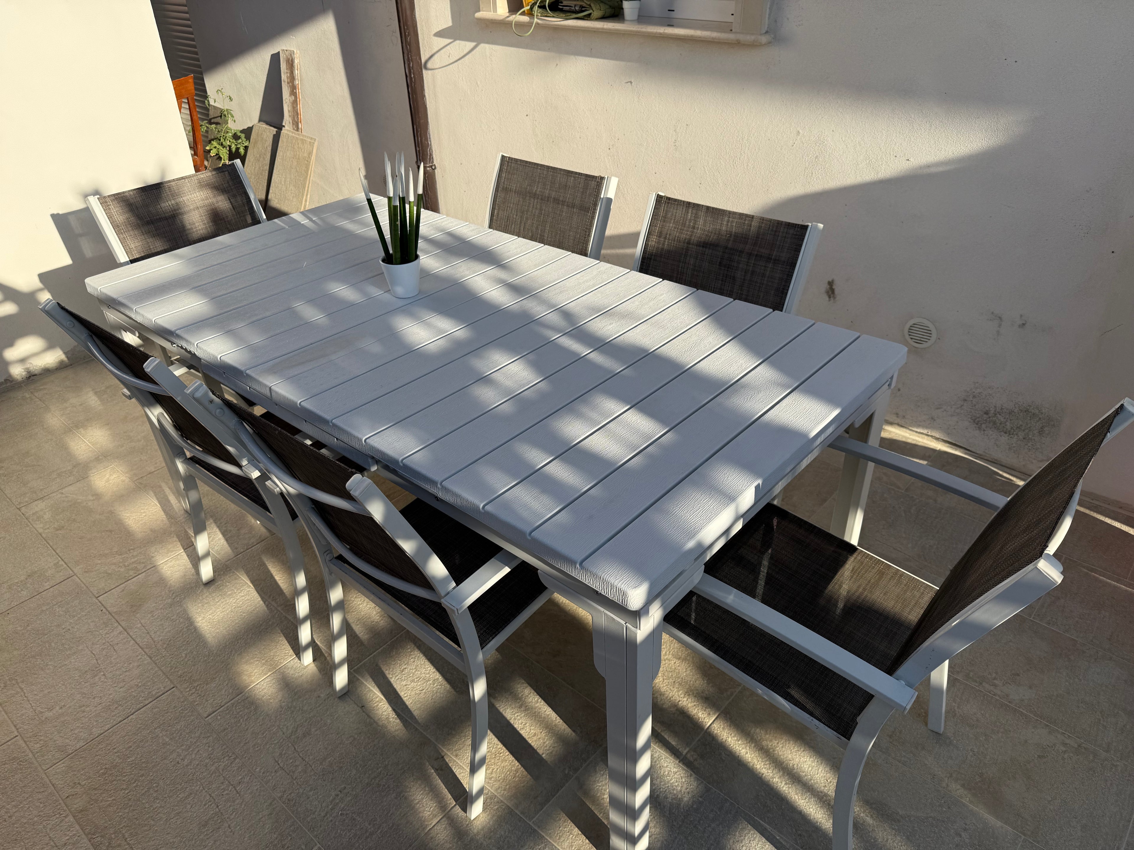 SET TAVOLO OREGON ALLUNGABILE + 6 POLTRONE MYKONOS