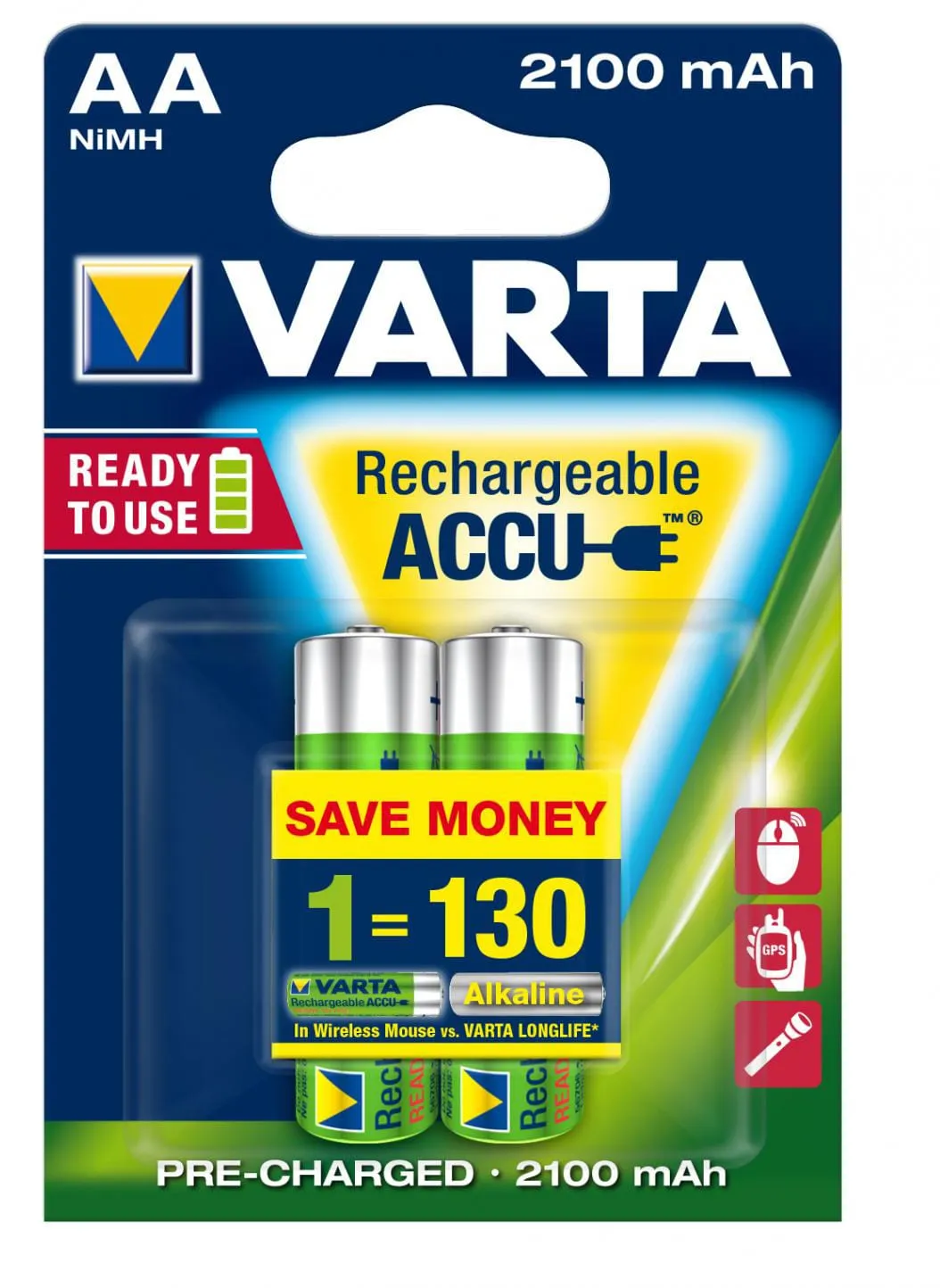 VARTA PILE STILO AA RICARICABILI 2100MAH 2PZ
