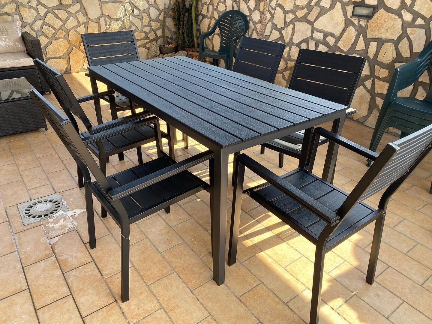 SET TAVOLO OREGON + 6 POLTRONE OREGON