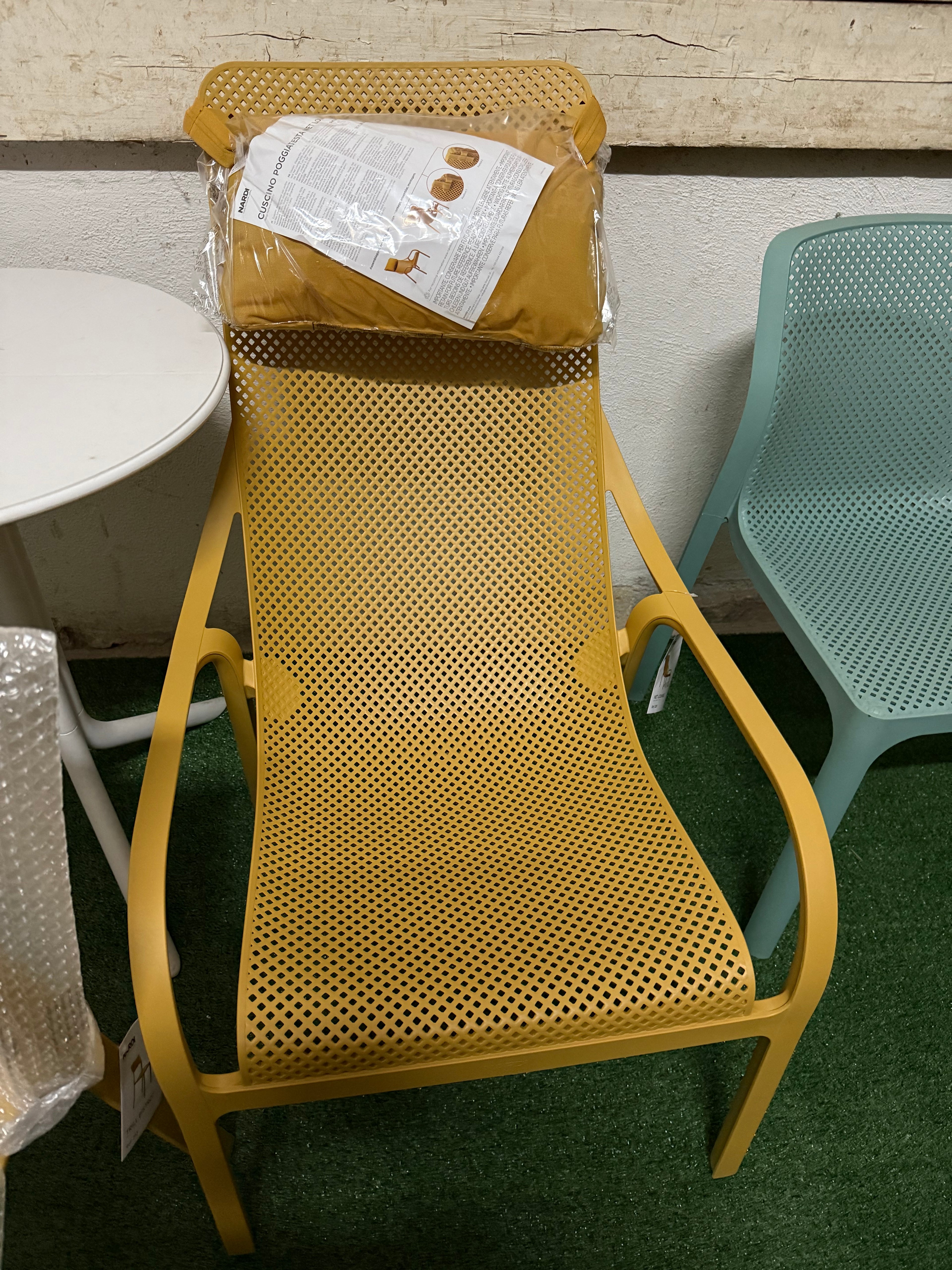 NARDI SEDIA NET RELAX CON CUSCINO SENAPE