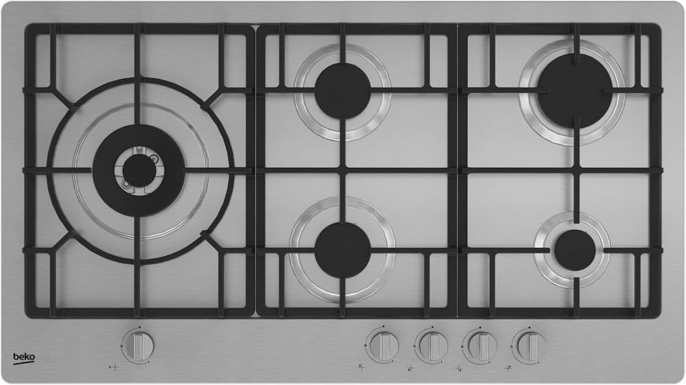 BEKO  HIML95225SXE PIANO COTTURA INCASSO GAS 5 FUOCHI CM 90