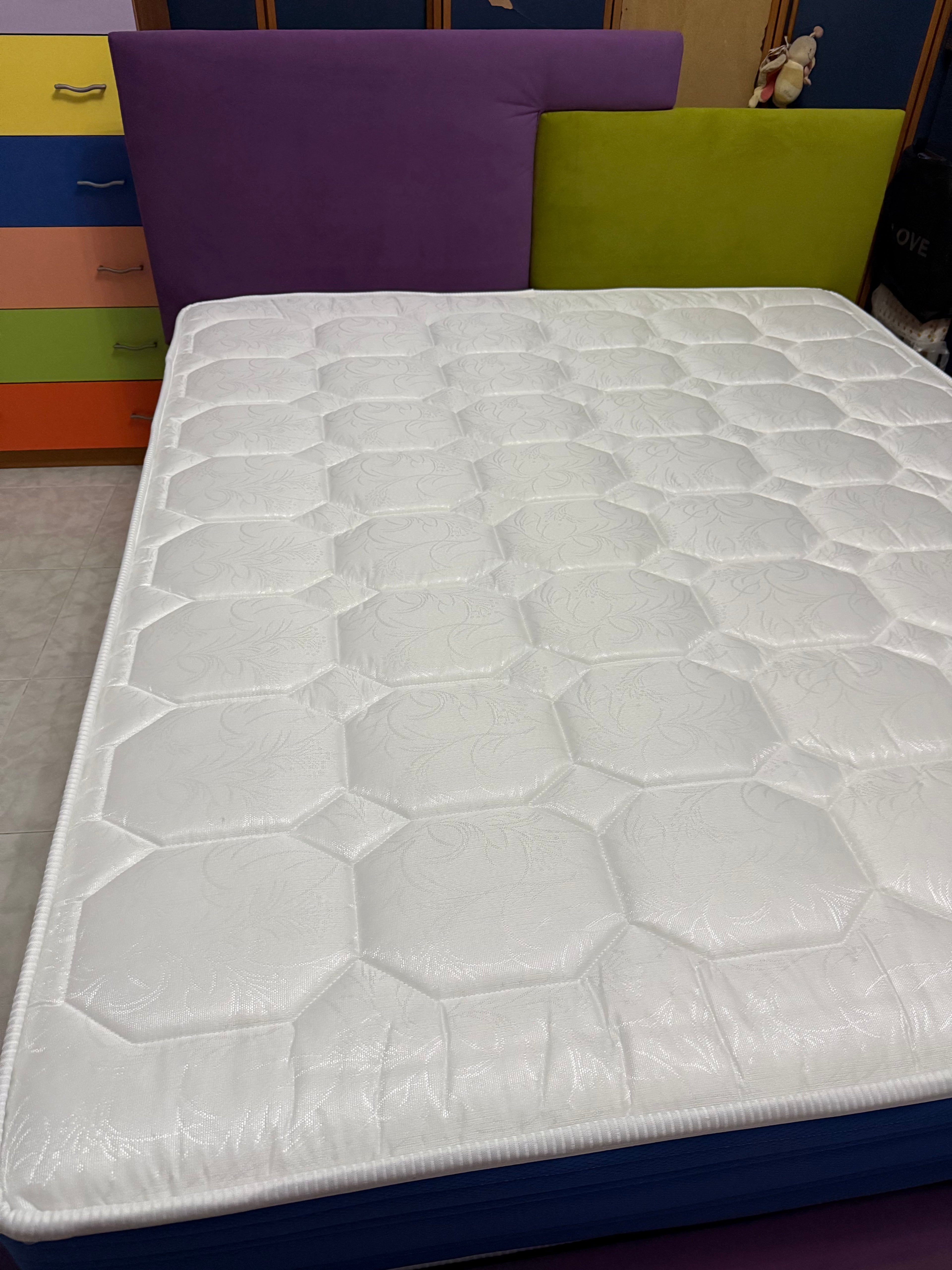 LETTO CONTENITORE DUO TESSUTO BICOLORE 160x190