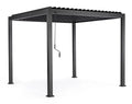 PERGOLA BIOCLIMATICA PALMAS 3X3,6 M  IN FERRO /ALLUMINIO – TETTO CON LAMELLE ORIENTABILI ANTRACITE
