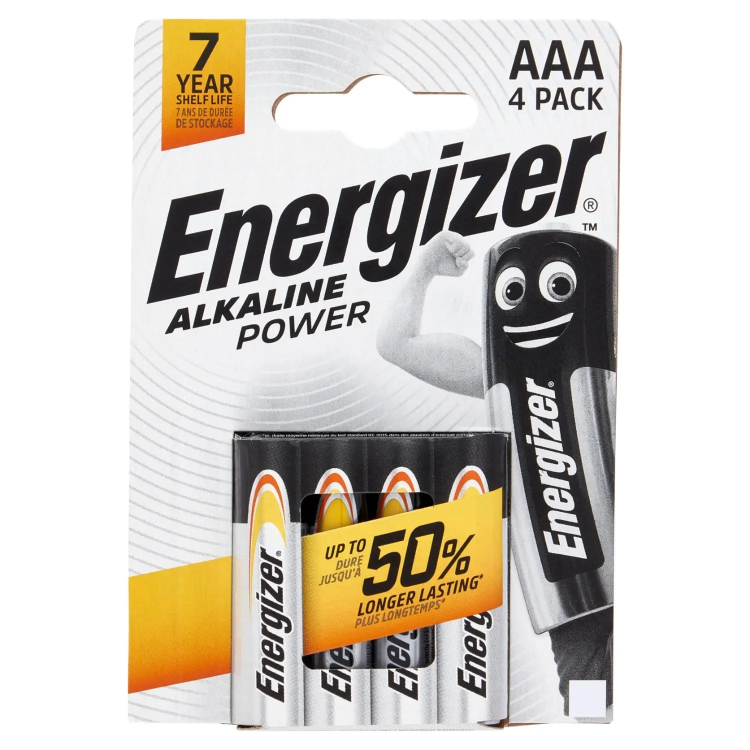 ENERGIZER PILE MINI STILO AAA POWER ALCALINE 4PZ