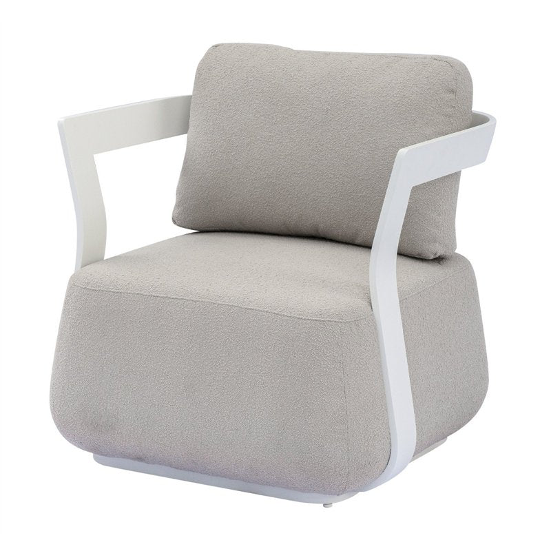 SALOTTO MONACO - ALU BIANCO - CUSCINI ALTI BEIGE