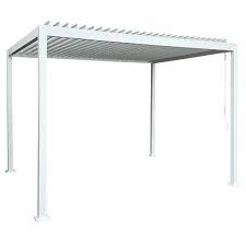 PERGOLA BIOCLIMATICA PALMAS 3X3,6 M BIANCA IN FERRO/ ALLUMINIO – TETTO CON LAMELLE ORIENTABILI