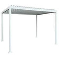 PERGOLA BIOCLIMATICA PALMAS 3X3,6 M BIANCA IN FERRO/ ALLUMINIO – TETTO CON LAMELLE ORIENTABILI