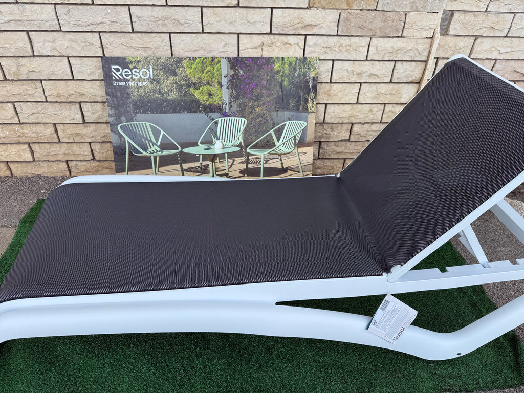 RESOL LETTINO SKY CLUB SUN LOUNGER BIANCO GRIGIO
