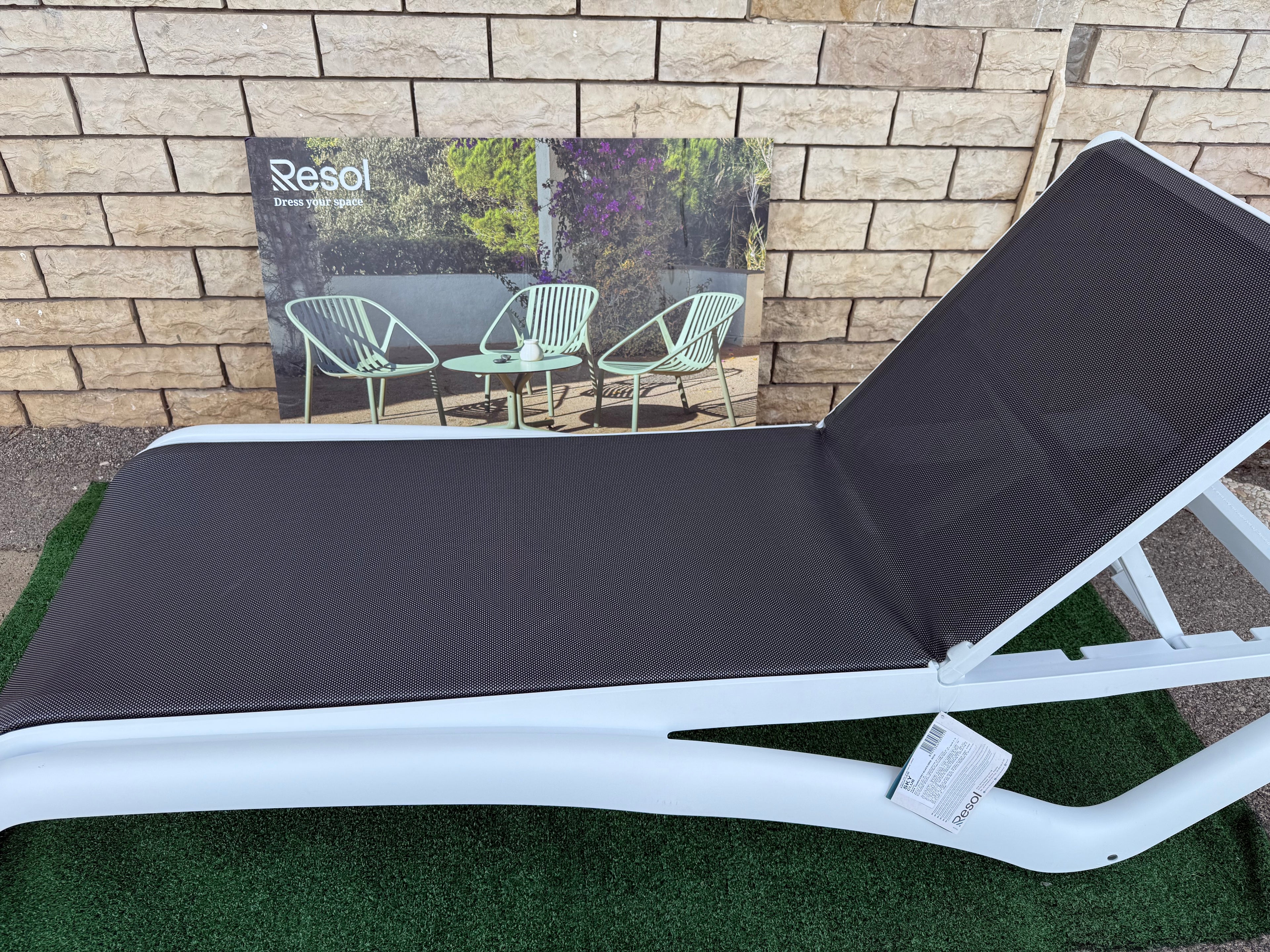 RESOL LETTINO SKY CLUB SUN LOUNGER BIANCO GRIGIO