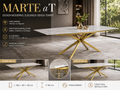 TAVOLO MARTE ALLUNGABILE 160-240  APERTURA A VORTICE in Metallo ORO