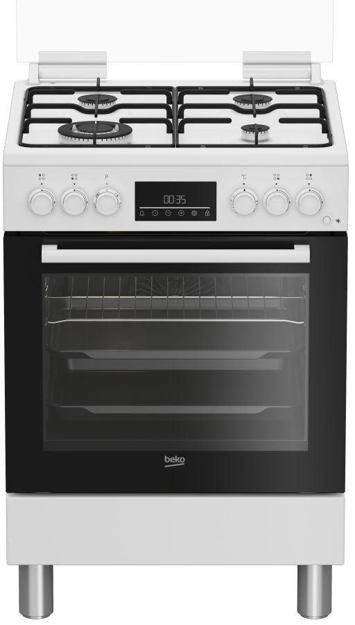 BEKO CUCINA A GAS 4 BRUCI.FORNOELET.VENT.66LT 60x60 BIANCO FBE62310GW