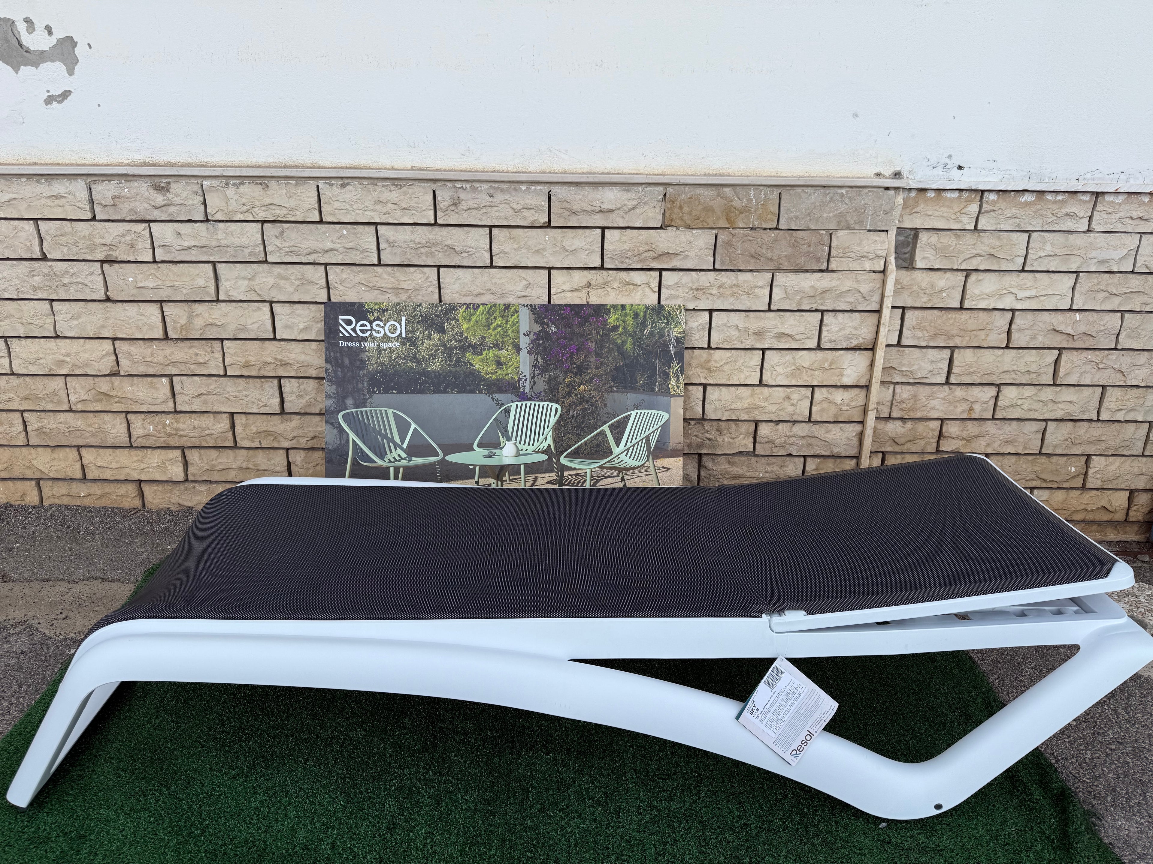 RESOL LETTINO SKY CLUB SUN LOUNGER BIANCO GRIGIO