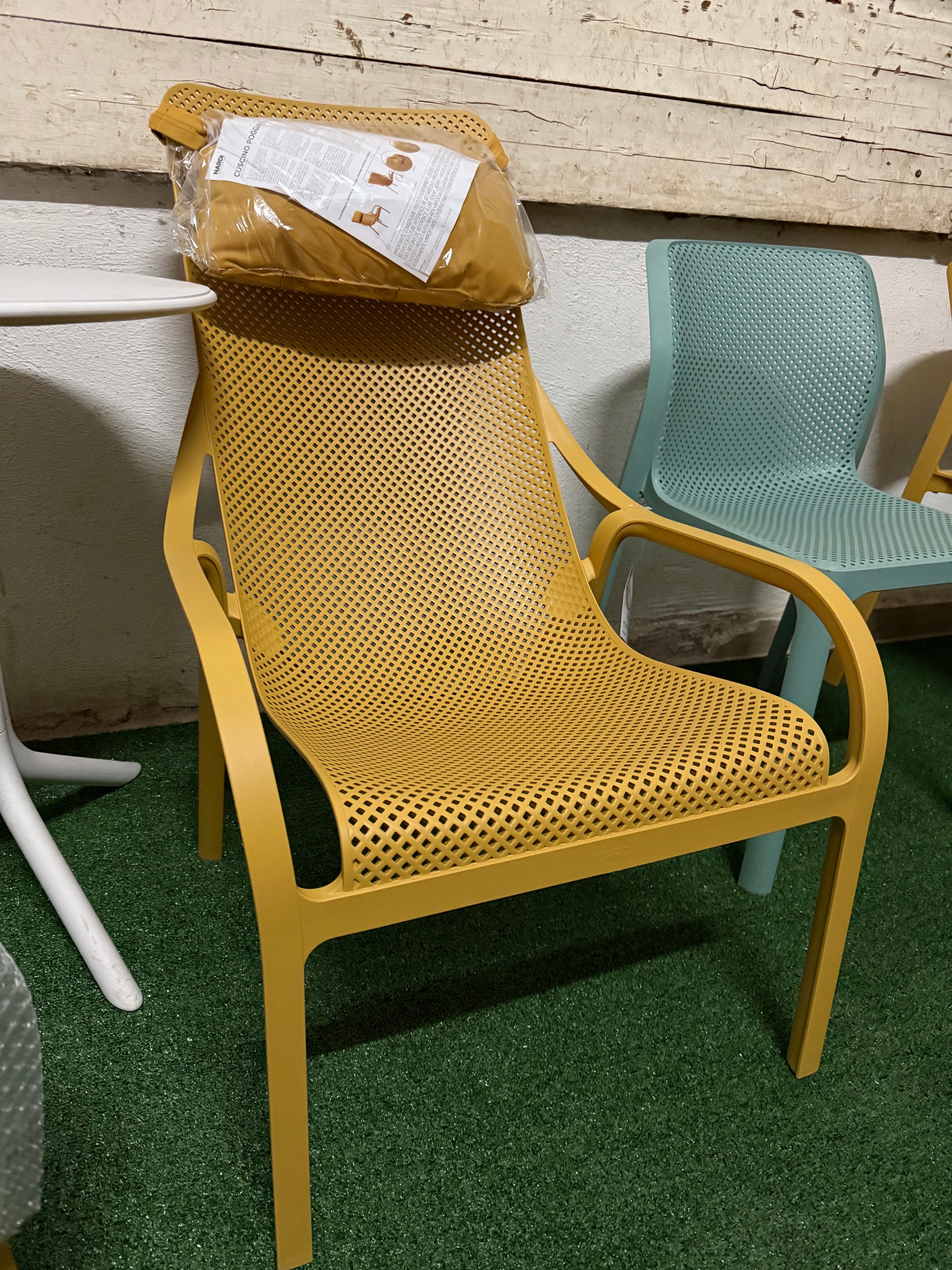 NARDI SEDIA NET RELAX CON CUSCINO SENAPE