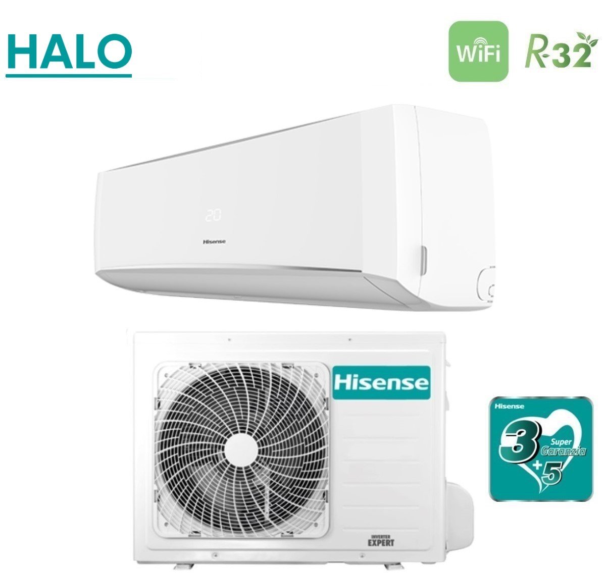 HISENSE CONDIZIONATORE 18000BTUA++/A+ HALO WIFI CBXS181RG/ATXS181RW