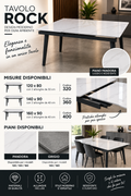 TAVOLO ROCK 120x80 APRIBILE 180 GRIGIO