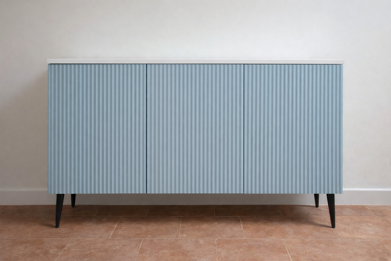 MADIA 3 ANTE COLORE CELESTE CANNETTATO