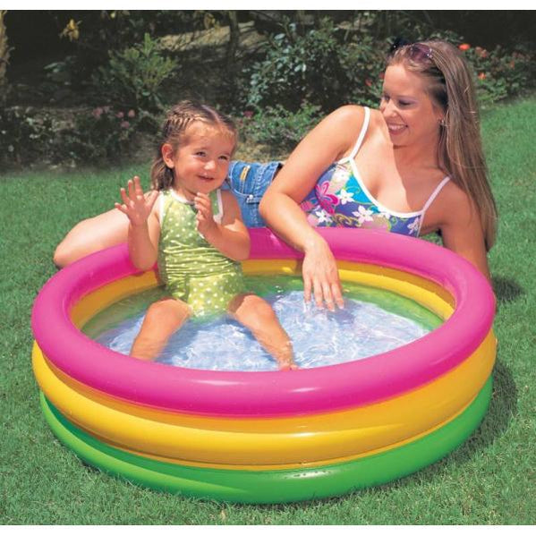 INTEX PISCINA SUNSET BABY TRE ANELLI ROTONDA 1/3ANNI 61x61x22CM 57107