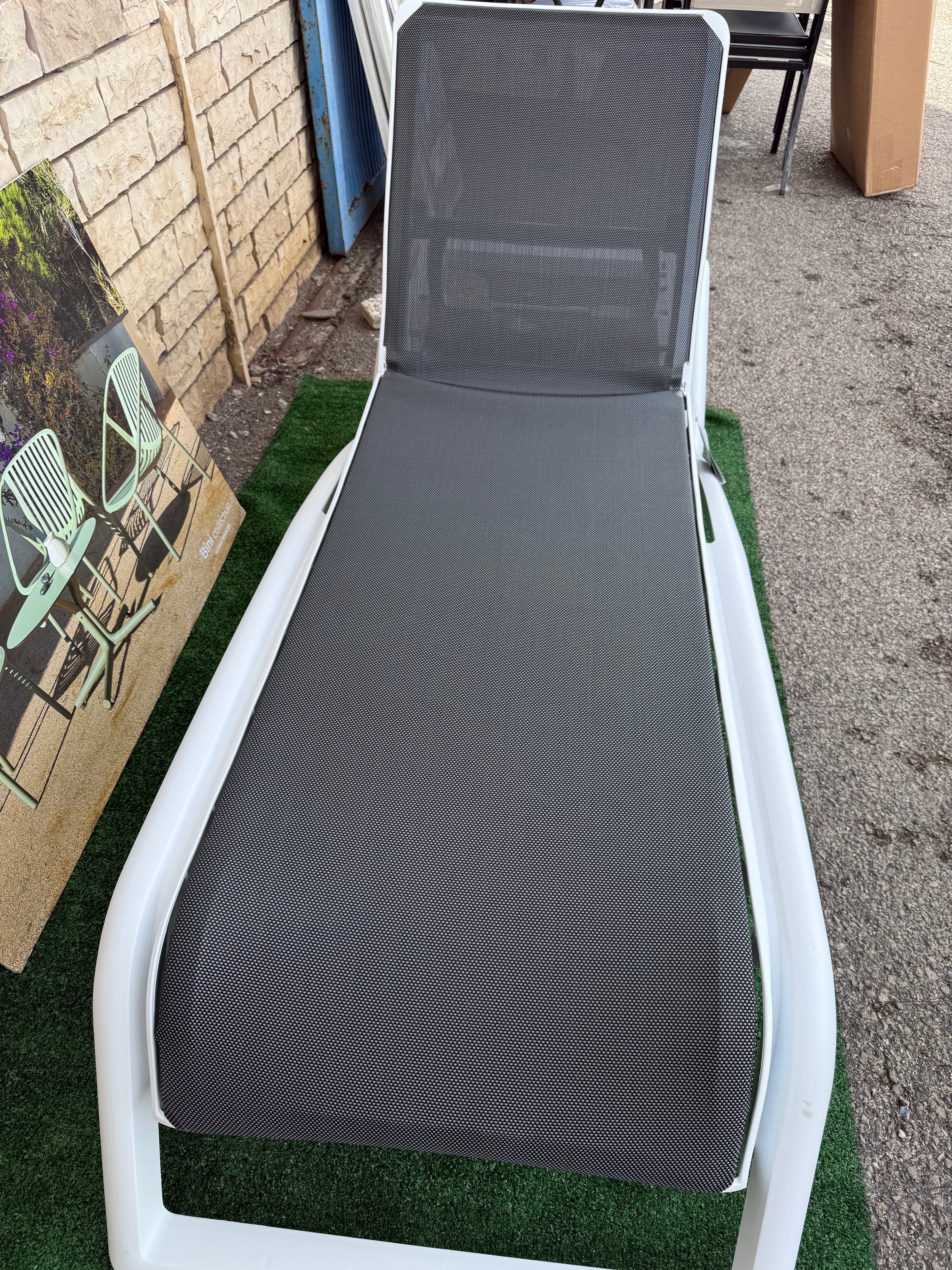 RESOL LETTINO SKY CLUB SUN LOUNGER BIANCO GRIGIO