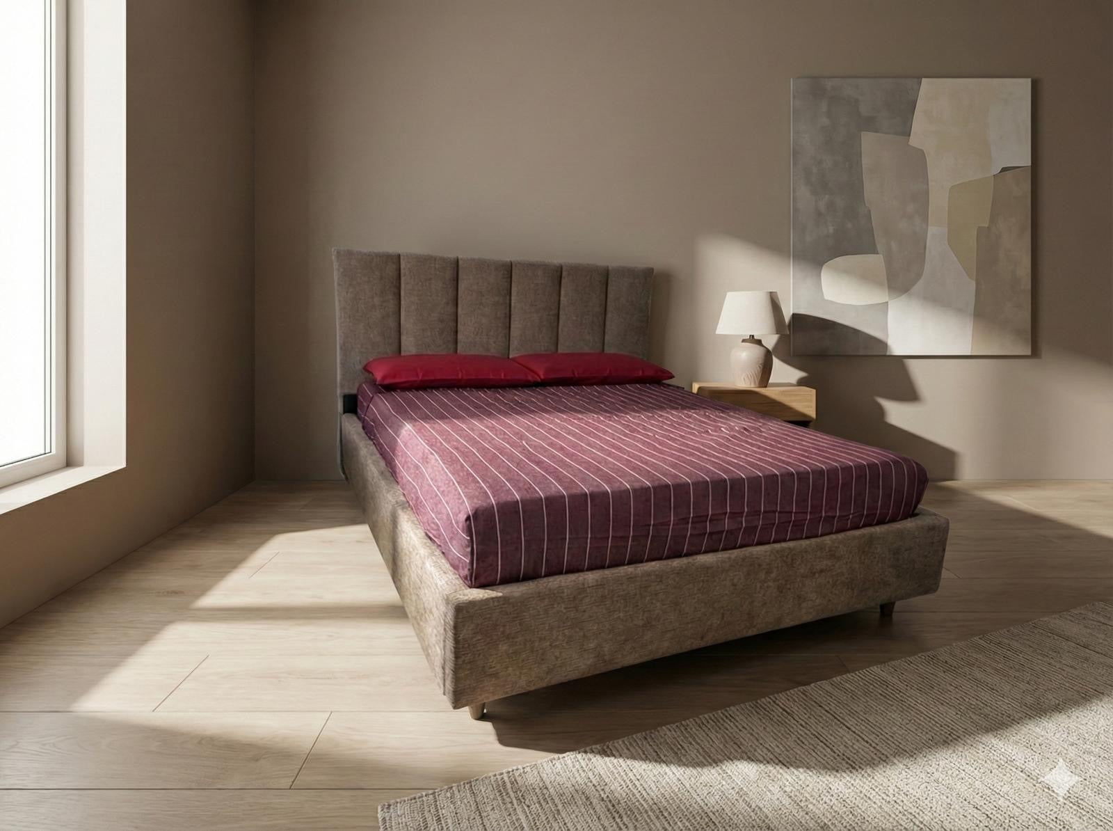 LETTO CONTENITORE TESSUTO 160x190 MATRIMONIALE