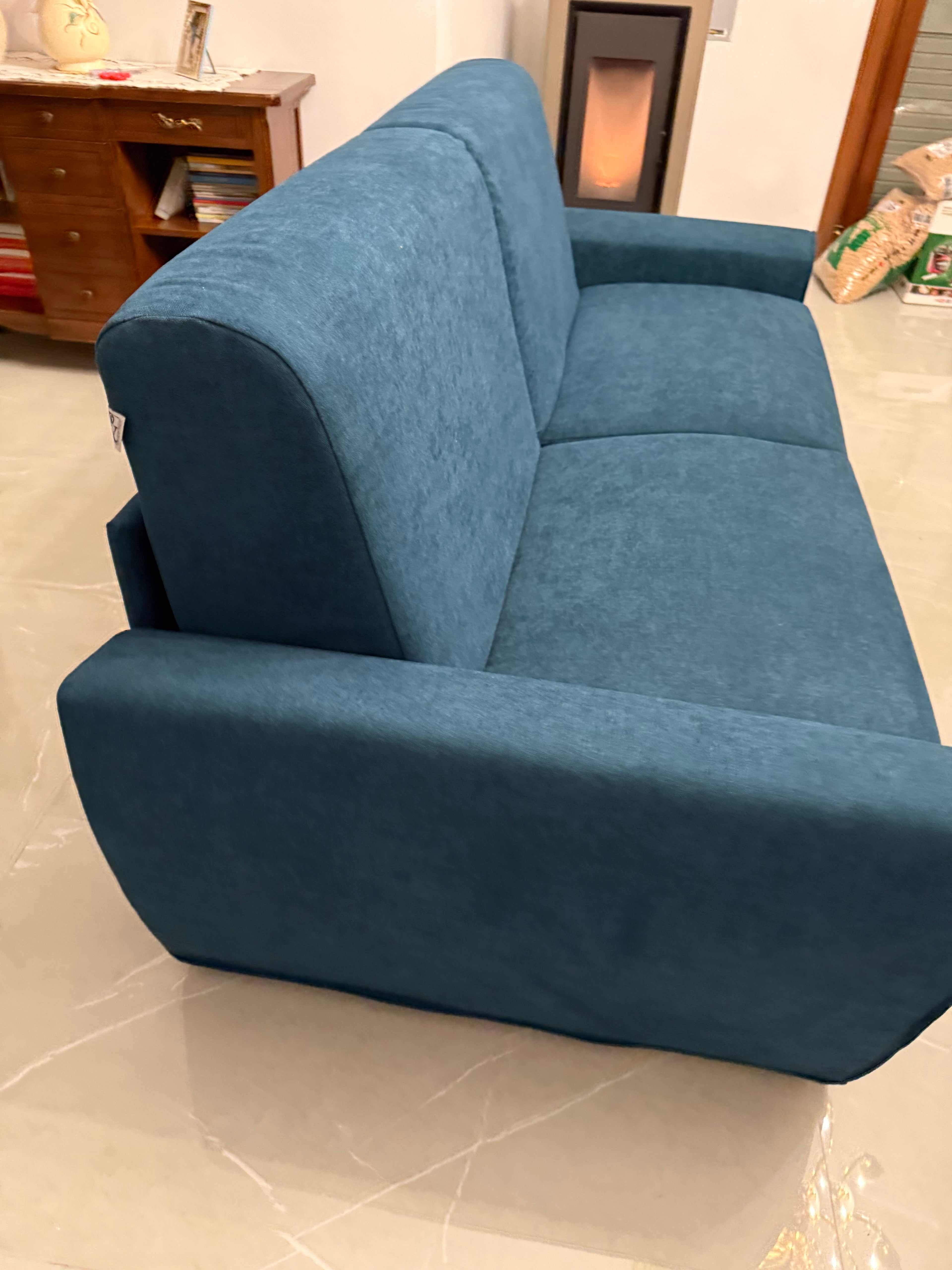 DIVANO LETTO SFODERABILE CON MATERASSO IN MEMORY