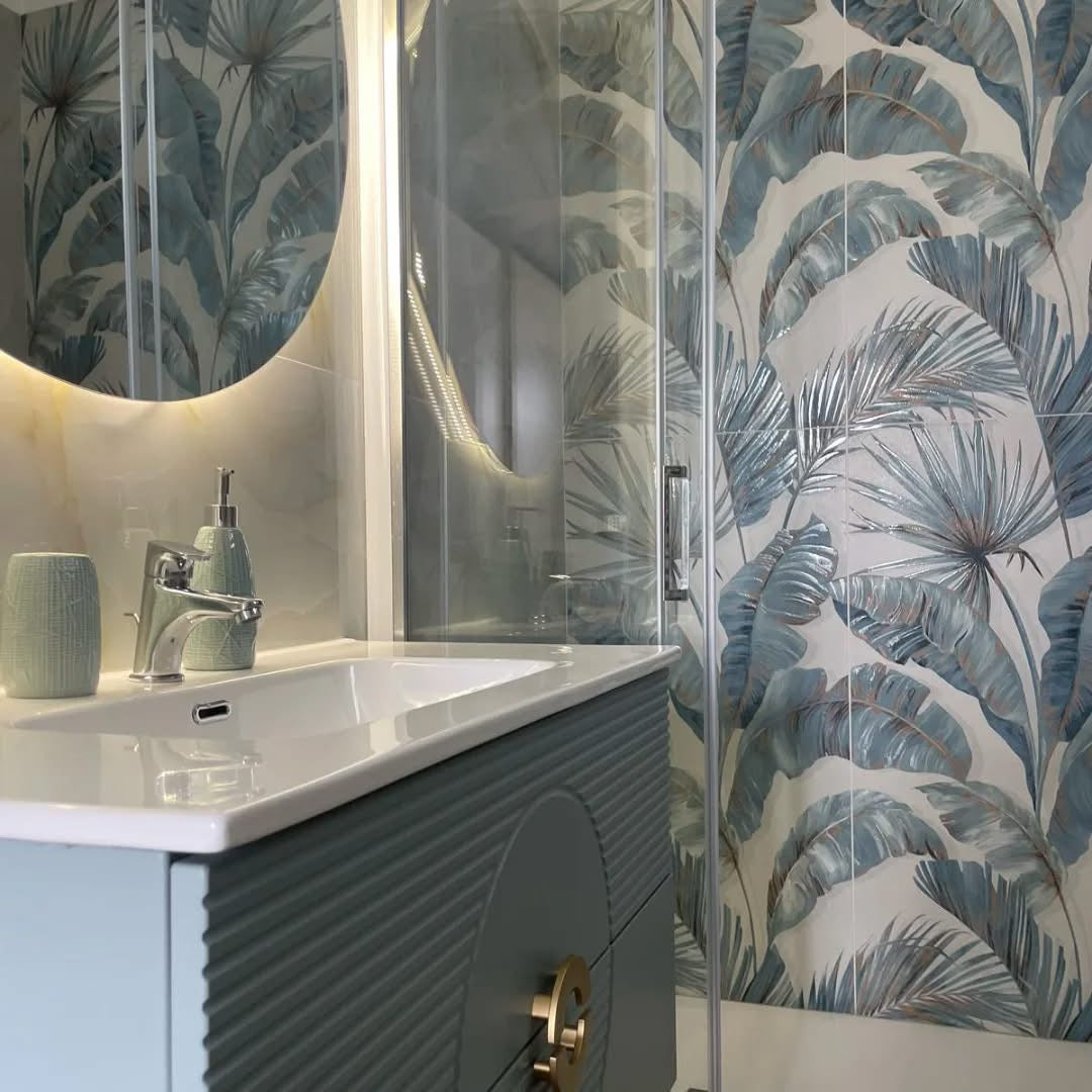 MOBILE BAGNO CANNETTATO CELESTE CM 100 CLEA