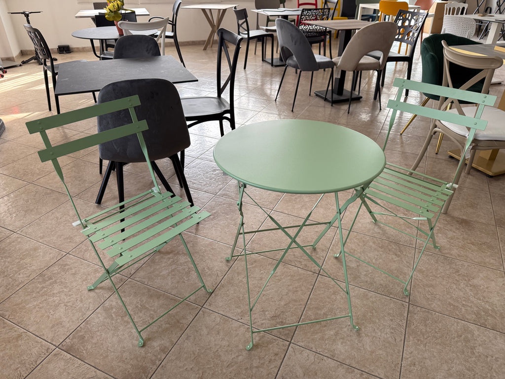 SET CORTINA BISTROT 3 PZ SALVIA