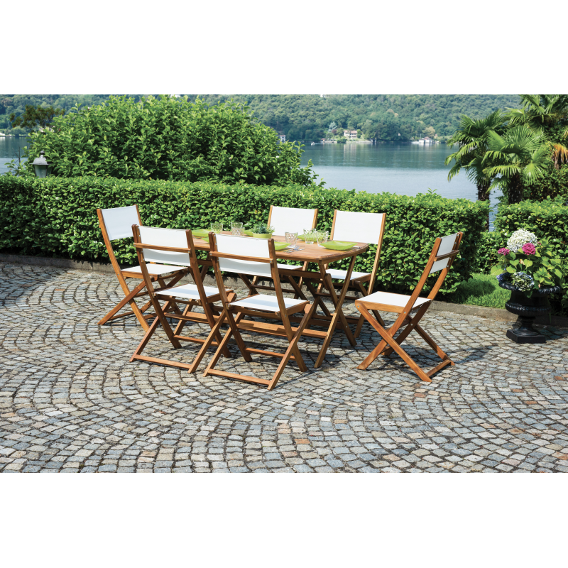 TAVOLO CASTIGLIONE IN ACACIA PIEGHEVOLE 140X80