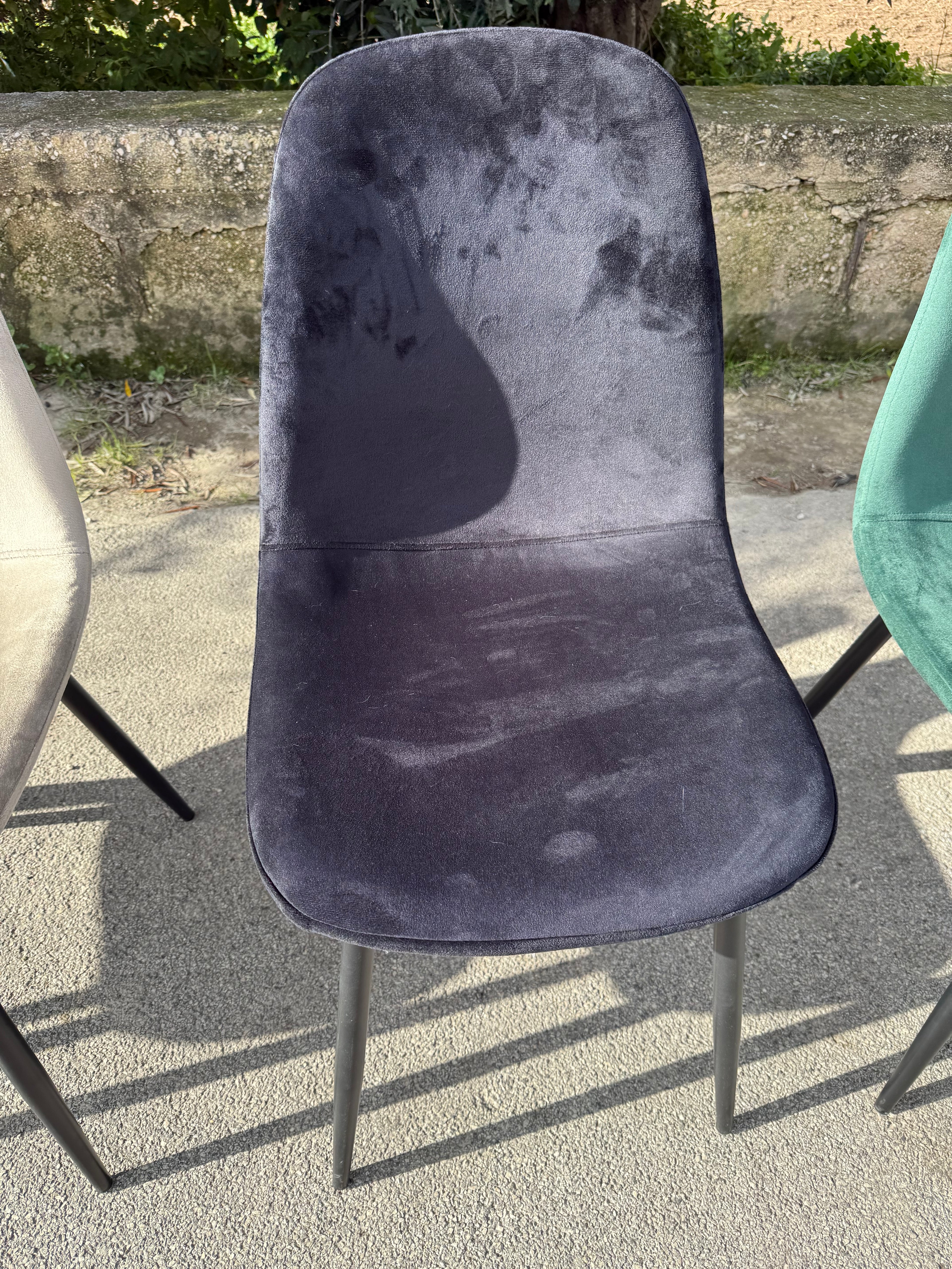 SEDIA BECKY VELLUTO 4 COLORI